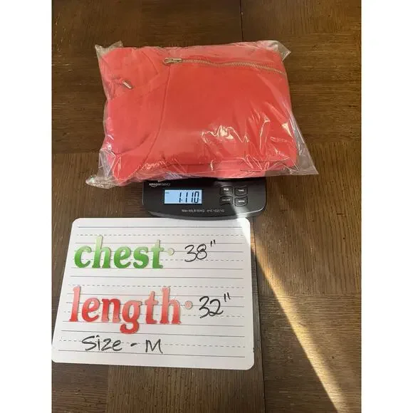 Nike Running Hoodie Women’s Size M Orange Long Cross Zip - Picture 10 of 10